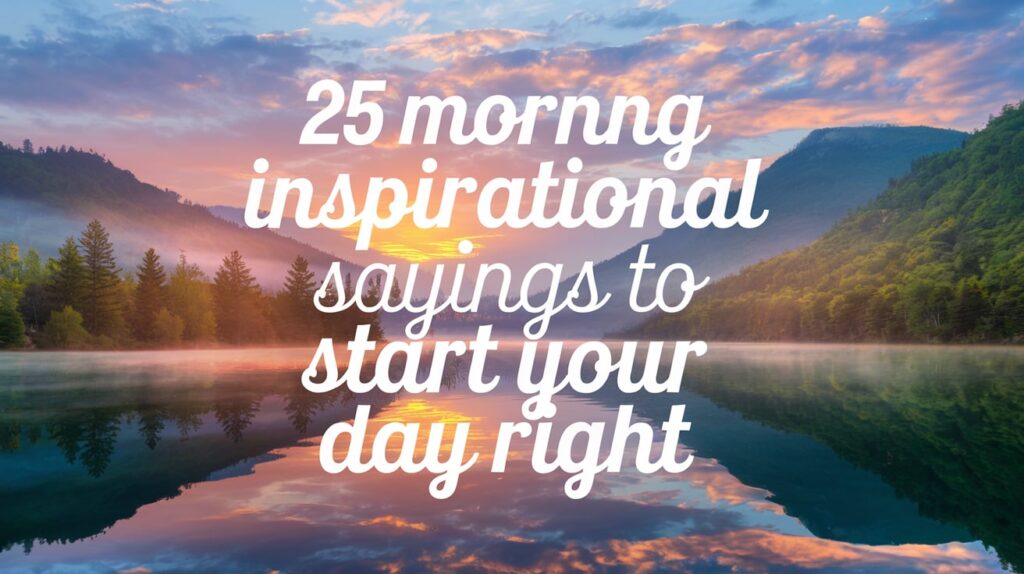 25 Morning Inspirational Sayings to Start Your Day Right