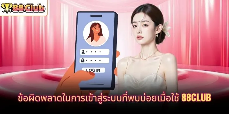 ข้อผิดพลาดในการเข้าสู่ระบบที่พบบ่อยเมื่อใช้ 88CLUB