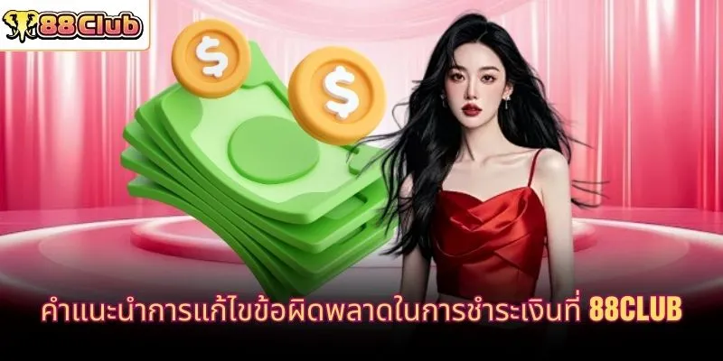 คำแนะนำการแก้ไขข้อผิดพลาดในการชำระเงินที่ 88CLUB